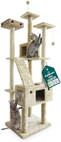 FurHaven 69.3" Tall Cat Scratching Post Tower