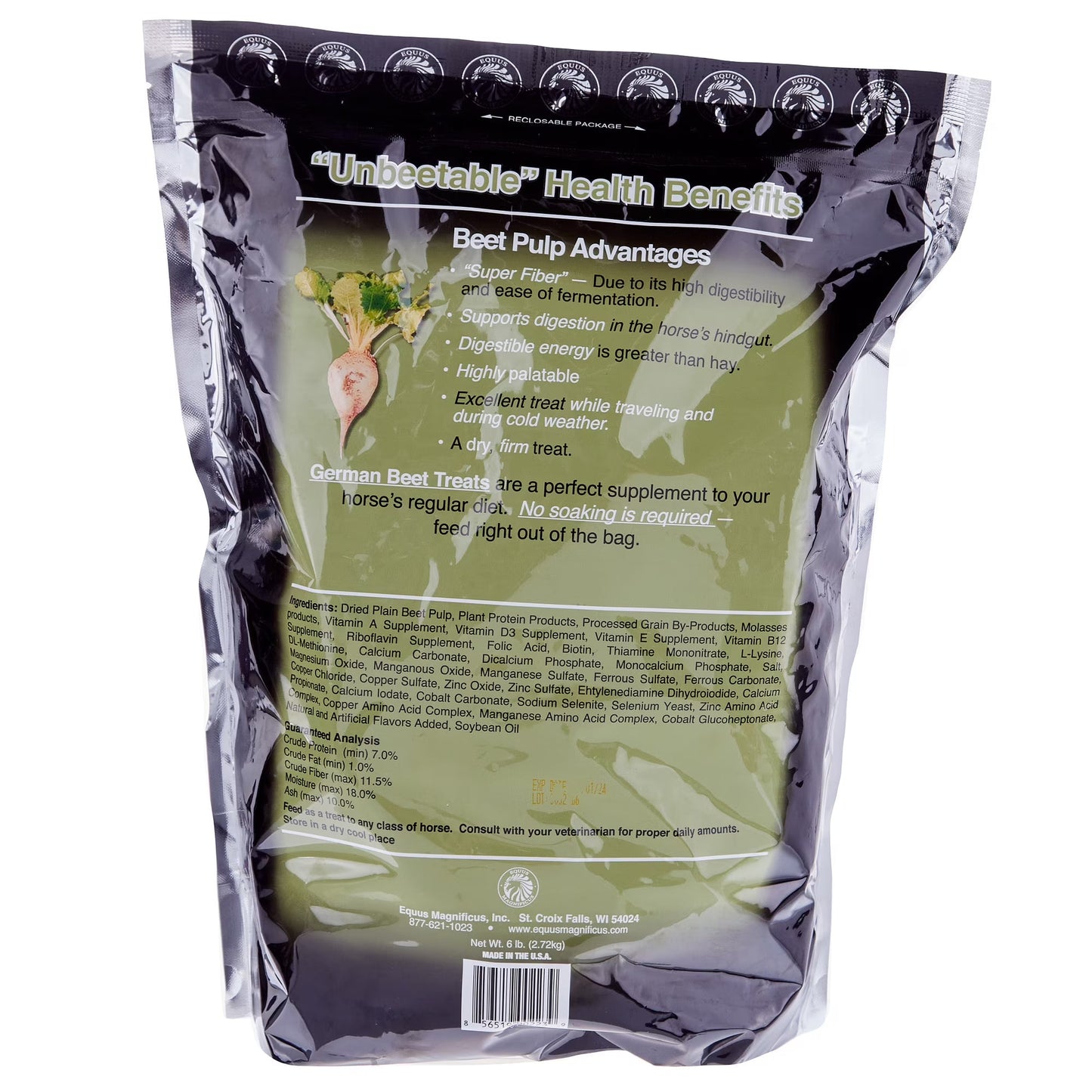 German Beet Treat High Fiver Horse Treat and Supplement 6 lbs.