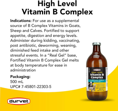 Durvet High Level Vitamin B Complex 500mL