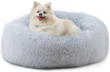Bunlitent 23 inch Calming Dog Bed, Donut Dog Bed