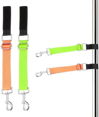 2Pcs Dog Grooming Loop, Adjustable, Fluorescent Green/Orange