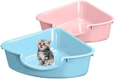 Corner Litter Box, Low Entry Kitten Litter Box
