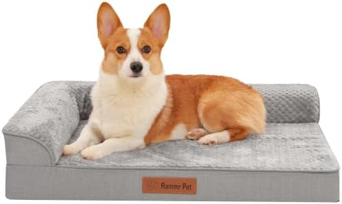 Rainmr Memory Foam Orthopedic Dog Bed, Washable Dog Couch
