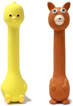 SCHITEC Squeaky Dog Toys, Squawking Latex Toy