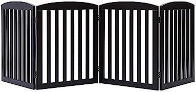 PAWLAND Wooden Freestanding Foldable Pet Gate