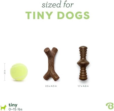 Benebone 2-Pack Maplestick/Zaggler Durable Dog Chew Toys, Dog Bones
