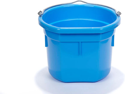 Little Giant Flat Back Plastic Animal Feed Livestock Horse Feed Bucket 5 Gallon
