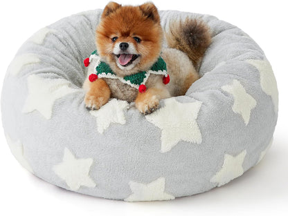 LE SURE Donut Dog Bed – 7 Sizes, 5 Patterns