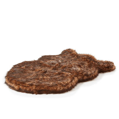 PupRug by Paw.com® Faux Fur Orthopedic Dog Bed - Curve Brown