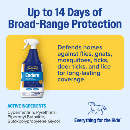 Endure Sweat Resistant Fly Spray For Horses 32 oz.