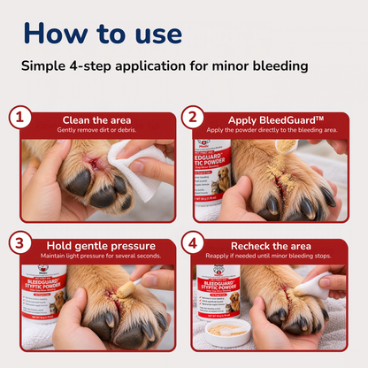 BleedGuard™ Styptic Powder for Dogs, Cats & Small Pets 1.76 oz