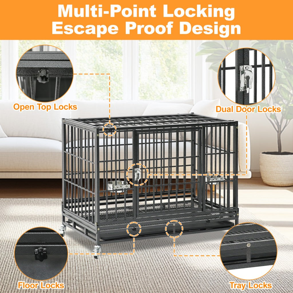 37" Stackable Heavy Duty Dog Crate 371D03
