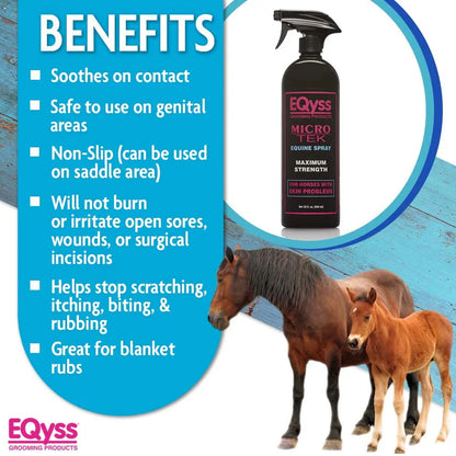 EQyss Micro-Tek Equine Spray 32 oz. pH Balanced Horse Skin Spray Mist