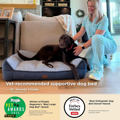 Bedsure Supportmax Orthopedic Dog Bed – Extra-Thick Bolster Sofa