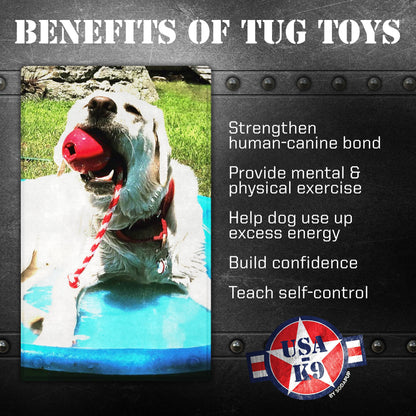 USA-K9 Cherry Bomb Rubber Dog Chew Toy | K9 Handler Reward Toy | Blue | USA Made