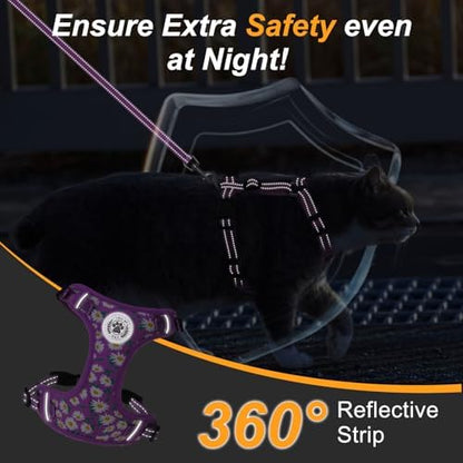 BEAUTYZOO Cat Harness and Leash Set, Escape Proof and Adjustable