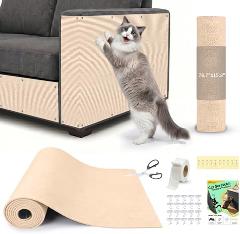 Cat Scratch Furniture Protector: 78.7"x15.8" High Self-Adhesive