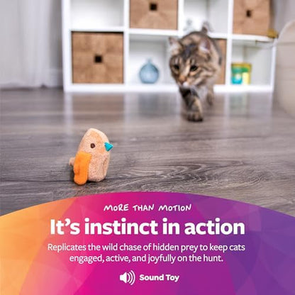 SmartyKat Chickadee Chirp Electronic Sound Cat Toy, Contains Catnip, Battery