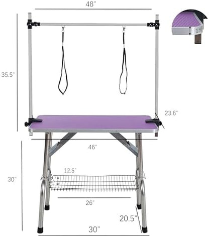 46" Dog Grooming Table Foldable Pet Grooming Tables