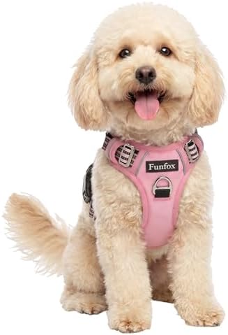 Funfox Dog Harness No Pull, Adjustable Pet Vest Harness, Super Soft Material