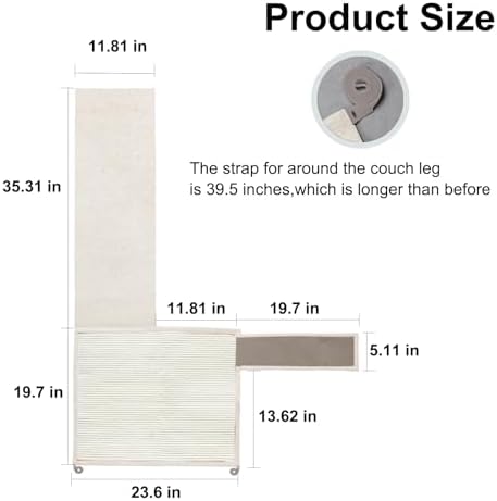 Cat Scratch Sofa Protector, 23.6" L*19.7" W Cat Scratch Furniture Protector Pad