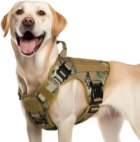 rabbitgoo Tactical Dog Harness for Medium, Heavy Duty Military No Pull Vest