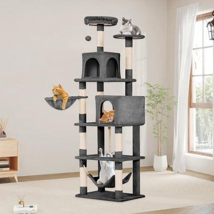 Aotaide 68in Cat Tower with 8 Scratching Posts & Hammock