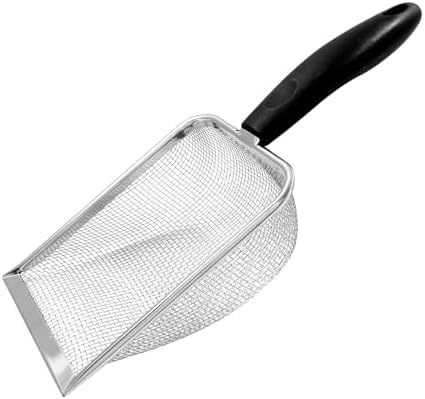Hordion Cat Litter Scoop Stainless Steel Mesh Scooper, 2mm Mesh