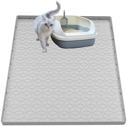 Cat Litter Mat for Litter Box, Silicone Large Cat Litter Trapping Mat