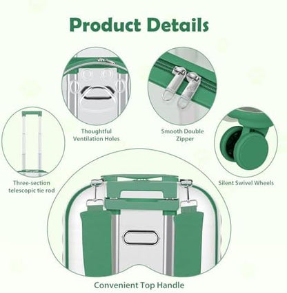 Cat Carrier with Wheels, Rolling Hard Shell Pet Carrier