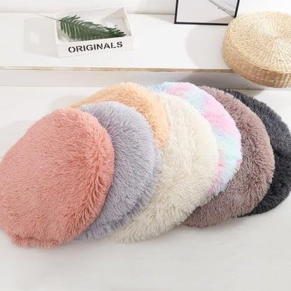 RICHRAIN Round Plush Cat Bed Insert Replacement Cat Tree Cushion