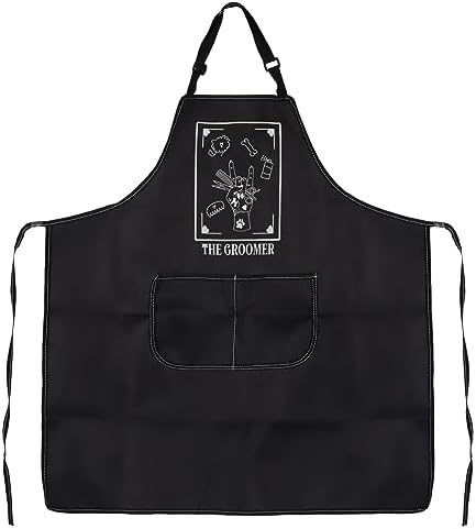 JXGZSO Pet Grooming Apron Dog Groomer Apron The Groomer Sign Apron Dog Stylist