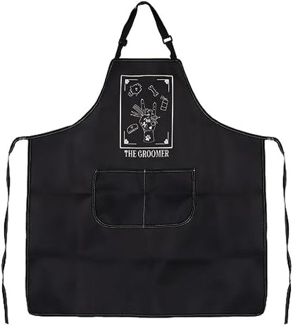 JXGZSO Pet Grooming Apron Dog Groomer Apron The Groomer Sign Apron Dog Stylist