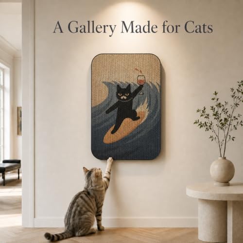 Cat Wall Scratcher, Art Cat Scratching Board