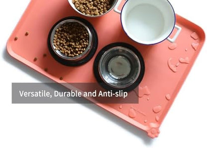 Hoki Found Large Silicone Pet Feeding Mats Tray