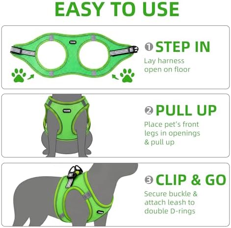 ROYPET Step-in Air Dog Harness, All Weather Mesh Step in Vest Harness