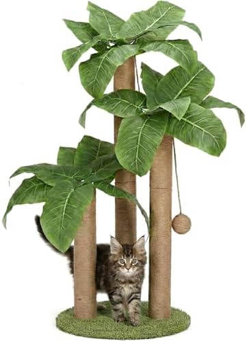 LEMONDA 31.5Inch Cat Scratching Post, Cat Scratcher Tree