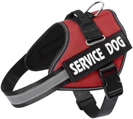 MUMUPET Service Dog Vest, No Pull & Reflective Dog Harness