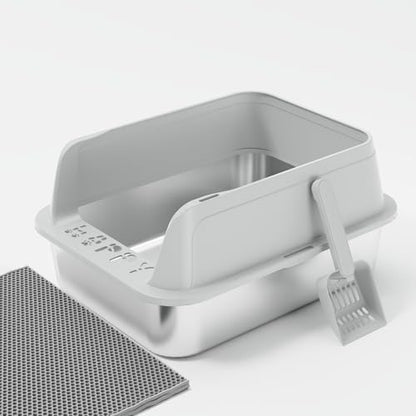 Premium Stainless Steel Cat Litter Box