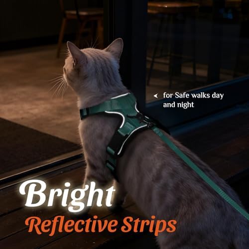 Dooradar Cat Harness and Leash Set, Adjustable and Escape Proof