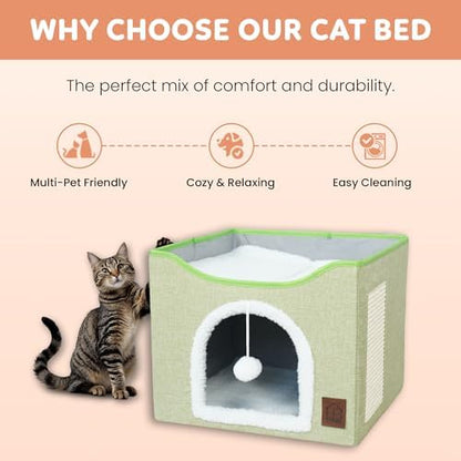 EverBrightly Cat Condo Bed | Foldable Pet Cave
