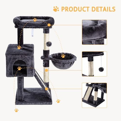 SHA CERLIN Cat Tree 36 Inches Cat Tower