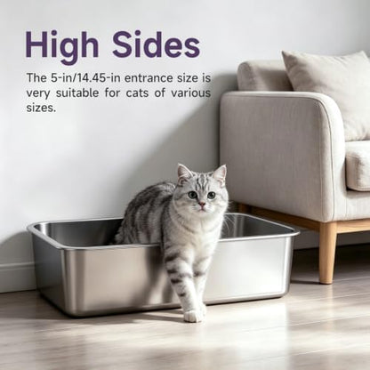Stainless Steel Cat Litter Box