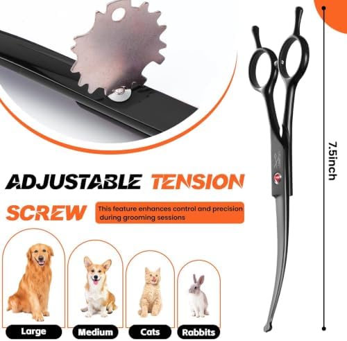 JASON Curved Dog Grooming Scissors