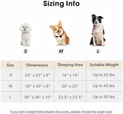 MIXJOY Dog Beds for Small Dogs, Washable Dog Bed