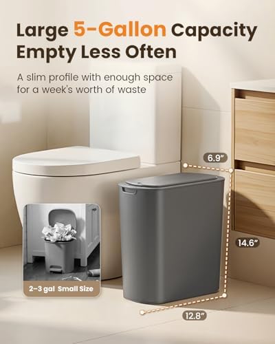 Cesun 5 Gallon Automatic Bathroom Trash Can
