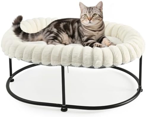 Sunhoo Elevated Cat Bed for Indoor Cats Raised Kitten Hammock Large High Puppy
