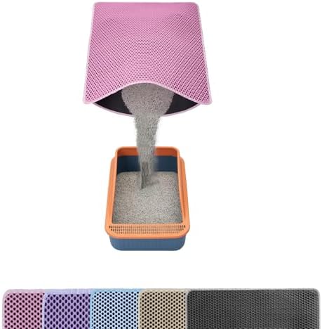 Cat Litter Mats, Cat Litter Box Mat 32"x22", 2 Layer Kitty Litter Mat,