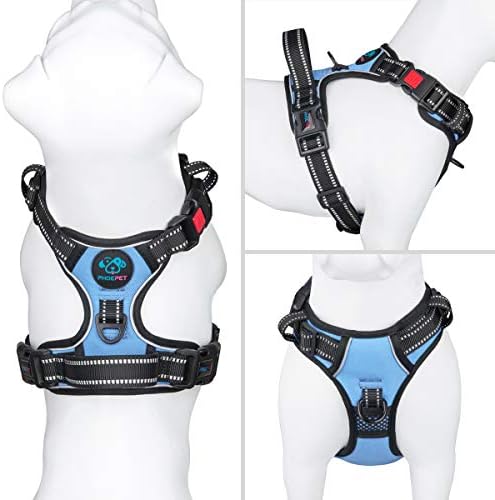 PHOEPET No Pull Dog Harness Reflective Adjustable Vest