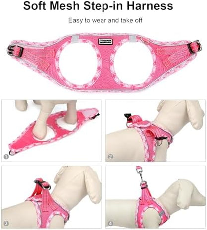 Mercano Soft Mesh Dog Harness and Leash Set, Step-in Reflective Breathable